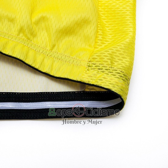 Deceuninck Quick Step Ropa Ciclismo Culotte Corto 2019 Mangas Cortas AMarillo Blanco